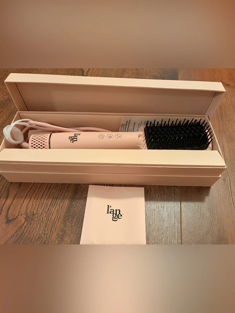 Lange Pink Straightening Brush with Black Bristles